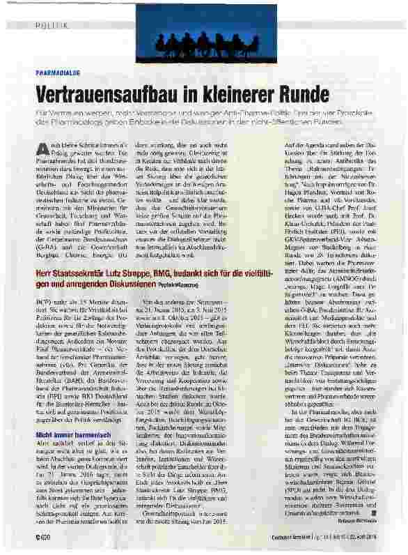 Vorschauseite 1: Vertrauensaufbau in kleinerer Runde