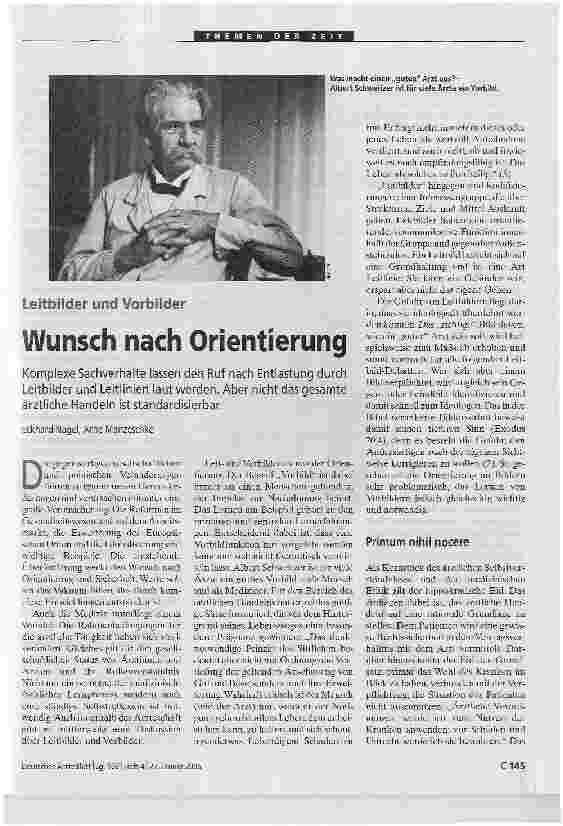 Vorschauseite 1: Leitbilder und VorbilderWunsch nach Orientierung