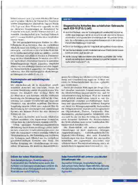 Vorschauseite 3: Abhängigkeit und schädlicher Gebrauch von Alkohol