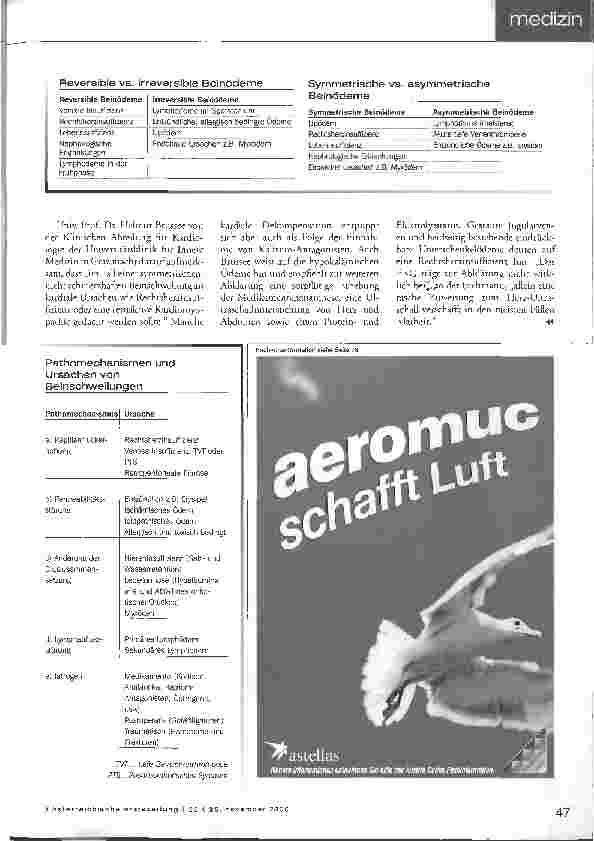 Vorschauseite 4: Beinödeme - Wer klärt wie viel ab?