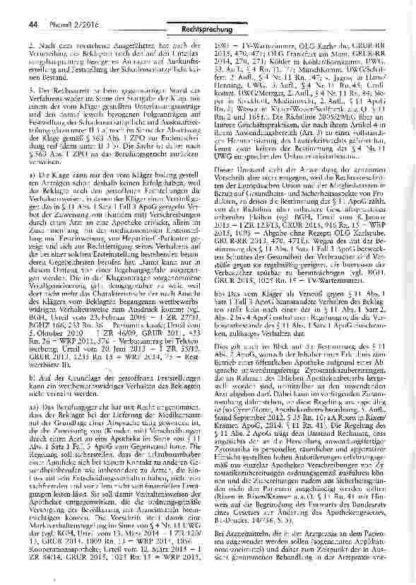 Vorschauseite 3: Auch bei in der Arztpraxis angewendeten Arzneimitteln gilt das Zuweisungsverbot zwischen Apotheker und Arzt
