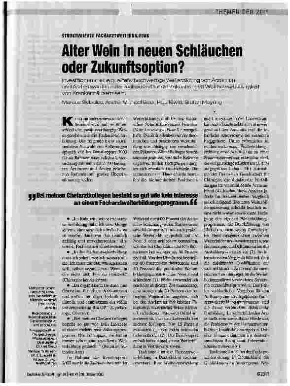 Vorschauseite 1: Alter Wein in neuen Schläuchen oder Zukunftsoption?