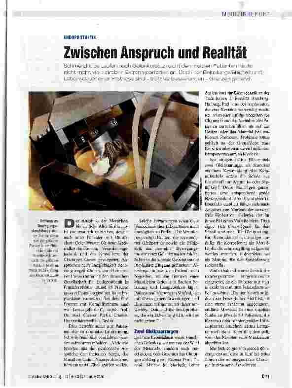 Vorschauseite 1: Zwischen Anspruch und Realität