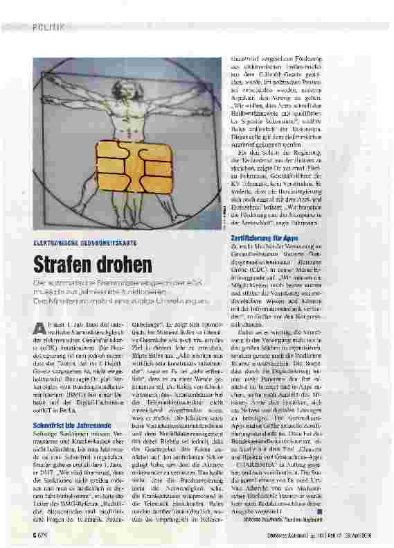Vorschauseite 1: Strafen drohen