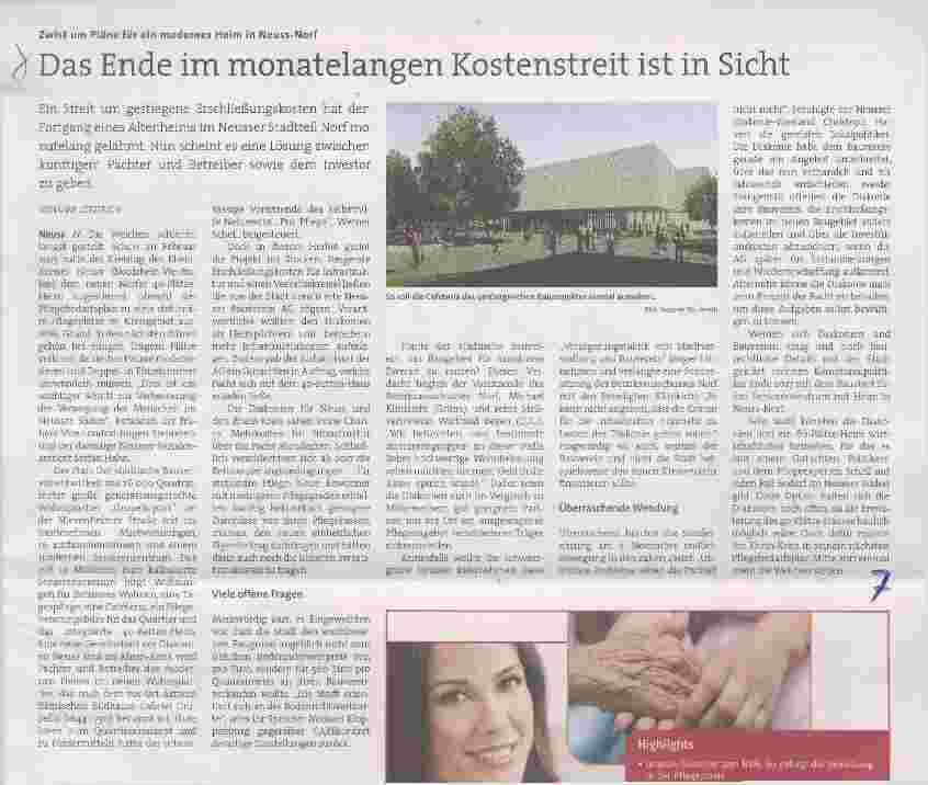 Vorschauseite 1: Das Ende im monatelangen Kostenstreit ist in Sicht