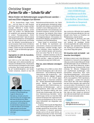 Vorschauseite 1: „Ferien für alle – Schule für alle“