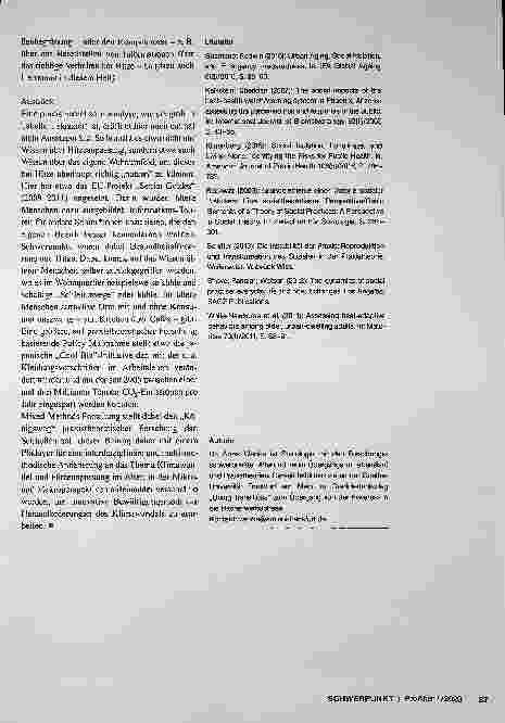 Vorschauseite 4: Die Trägheit sozialer Praktiken, Alltagspraktiken und -routinen älterer Menschen im Kontext des Klimawandels.