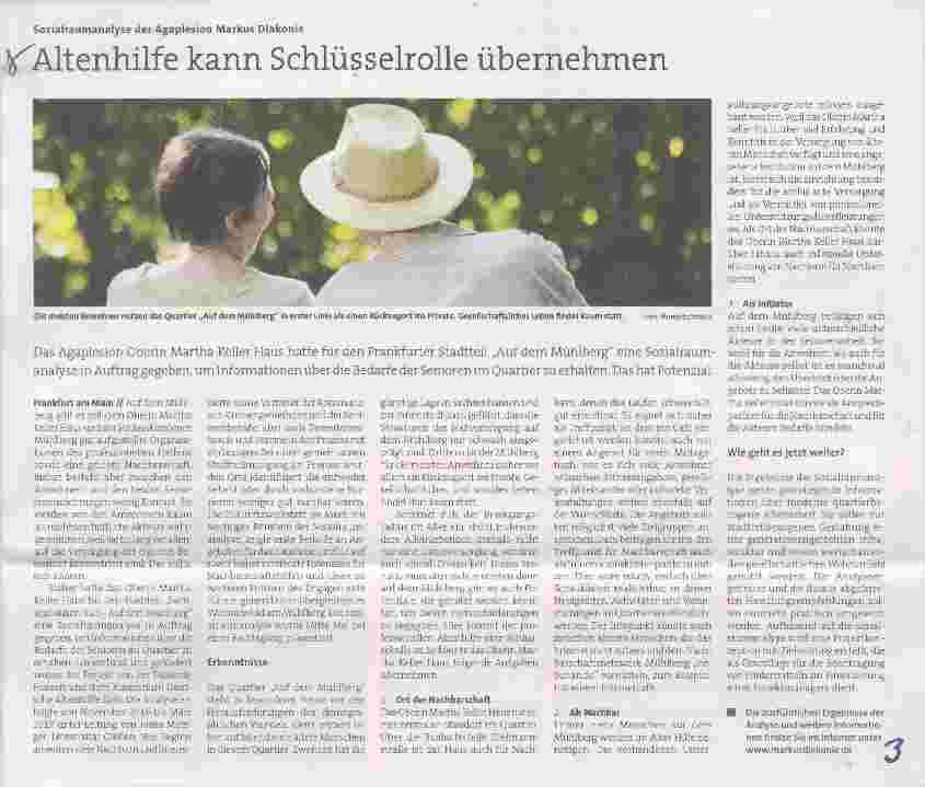 Vorschauseite 1: Altenhilfe kann Schlüsselrolle übernehmen