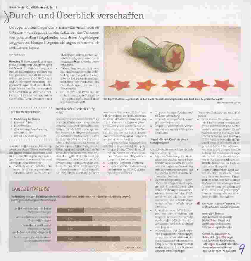 Vorschauseite 1: Neue Serie: Qualitätssiegel, Teil 1 Durchund Überblick verschaffen