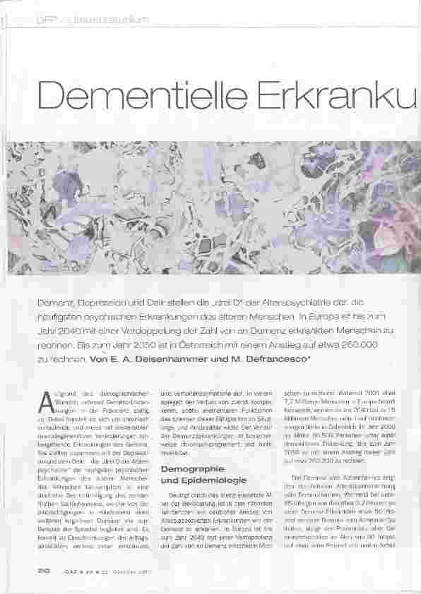 Vorschauseite 1: Dementielle Erkrankungen