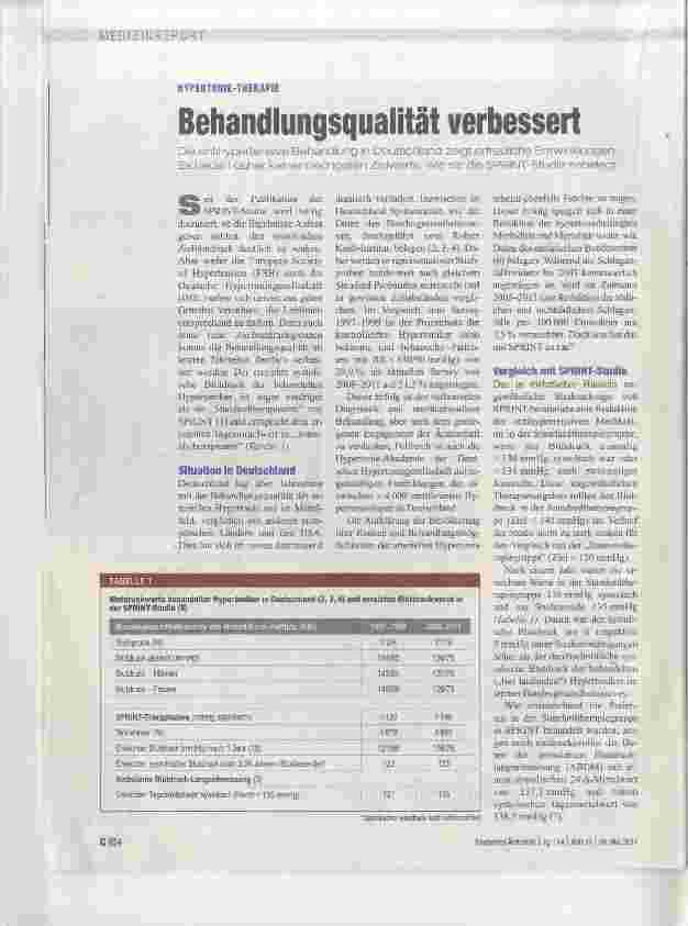 Vorschauseite 1: Behandlungsqualität verbessert