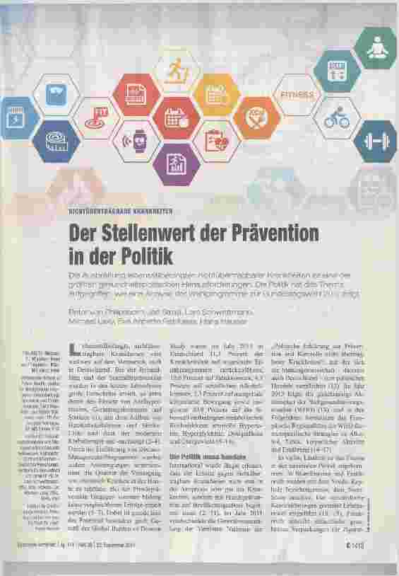 Vorschauseite 1: Der Stellenwert der Prävention In der Politik