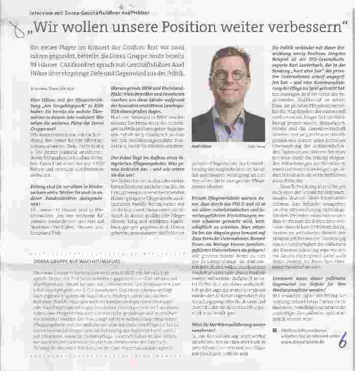 Vorschauseite 1: Wir wollen unsere Position weiter verbessern