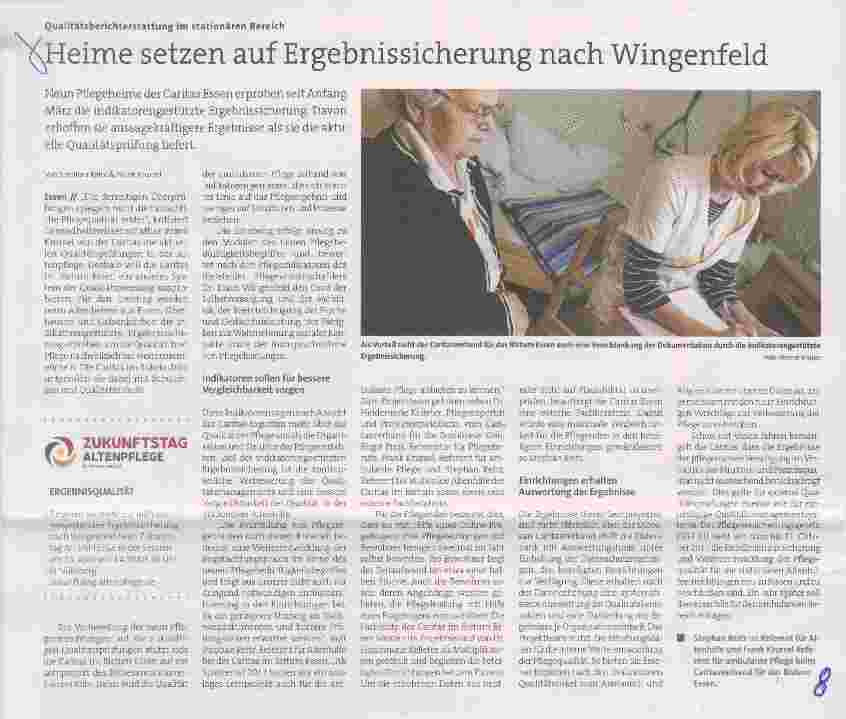 Vorschauseite 1: Heime setzen auf Ergebnissicherung nach Wingenfeld