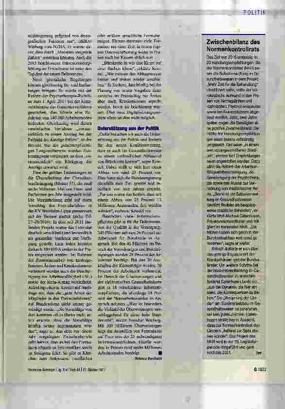 Vorschauseite 2: Wenig Entlastung bei Papierkram