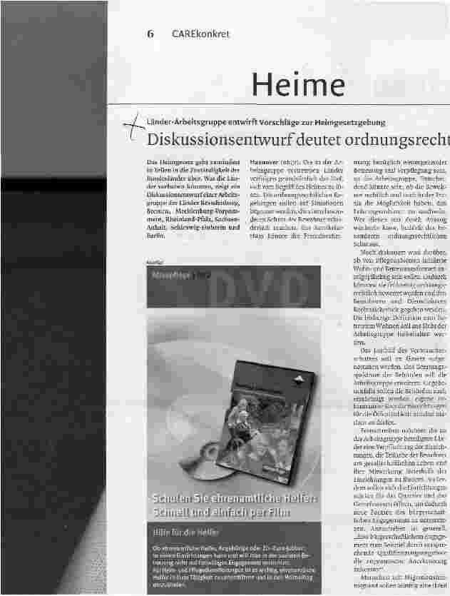Vorschauseite 1: Diskussionsentwurf deutet ordnungsrechtliche Lockerungen an