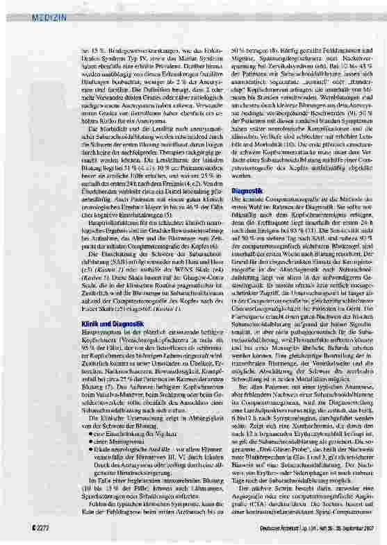 Vorschauseite 2: Vorgehen bei nicht traumatischer Subarachnoidalblutung des Erwachsenen