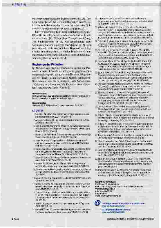 Vorschauseite 6: Vorgehen bei nicht traumatischer Subarachnoidalblutung des Erwachsenen