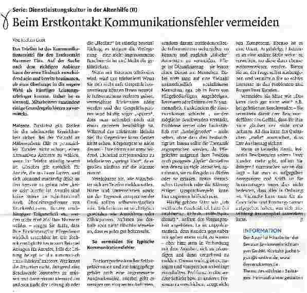 Vorschauseite 1: Beim Erstkontakt Kommunikationsfehler vermeiden