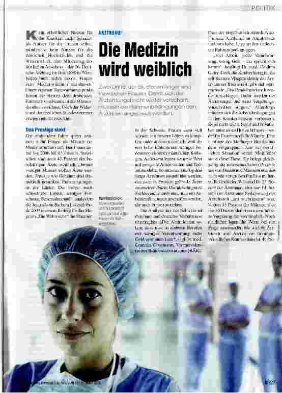 Vorschauseite 1: Die Medizin wird weiblich