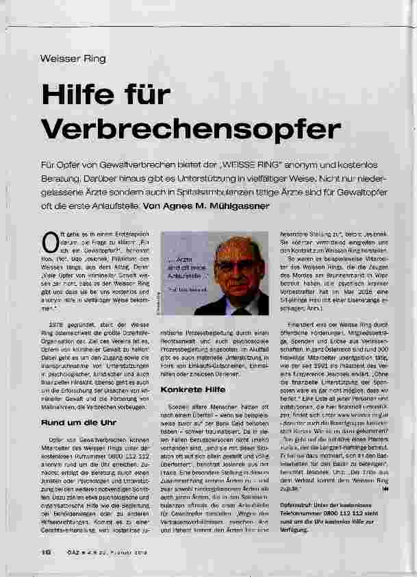 Vorschauseite 1: Hilfe für Verbrechensopfer
