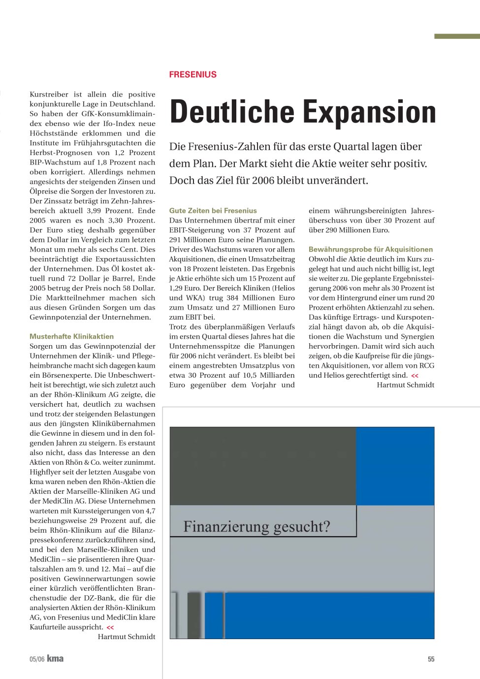 Vorschauseite 1: Deutliche Expansion