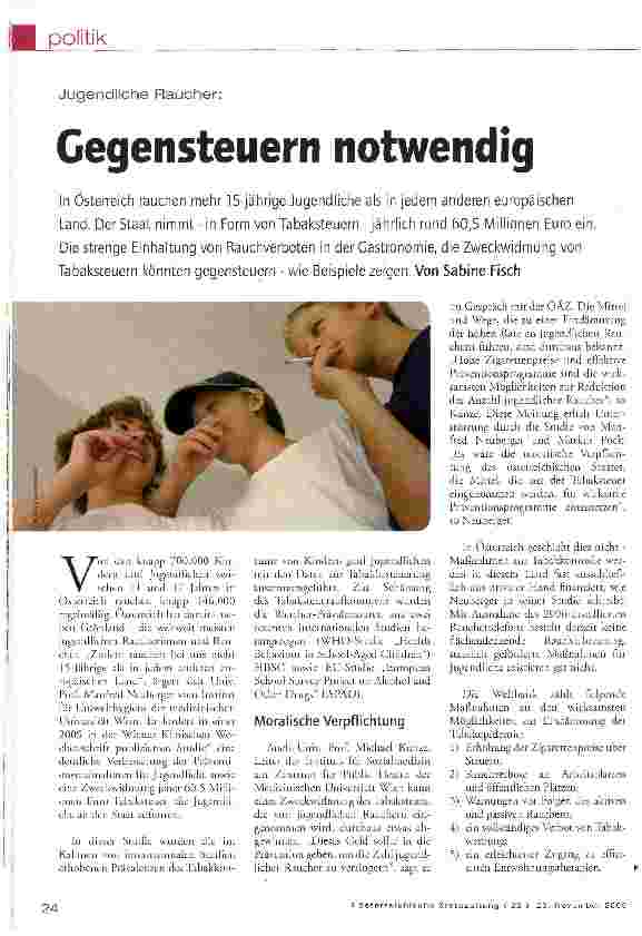 Vorschauseite 1: Gegensteuern notwendig