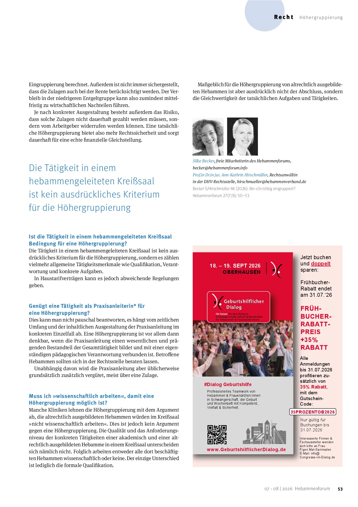 Vorschauseite 4: Bin ich richtig eingruppiert?