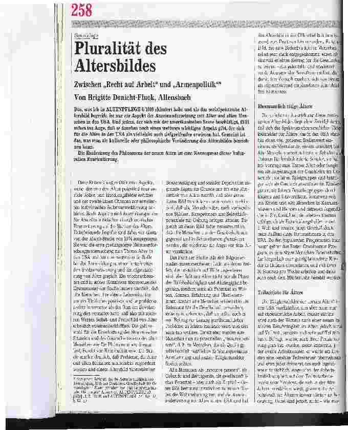 Vorschauseite 1: Gerontologie: Pluralität des Altersbildes Zwischen Recht auf Arbeit und Armenpolitik