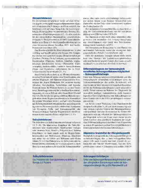 Vorschauseite 6: Differenzialdiagnose von Nahrungsmittelunverträglichkeiten