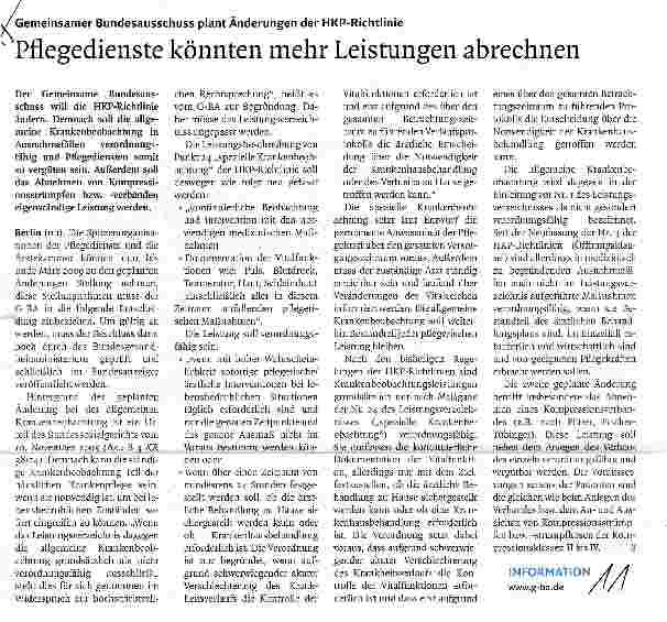 Vorschauseite 1: Pflegedienste könnten mehr Leistungen abrechnen
