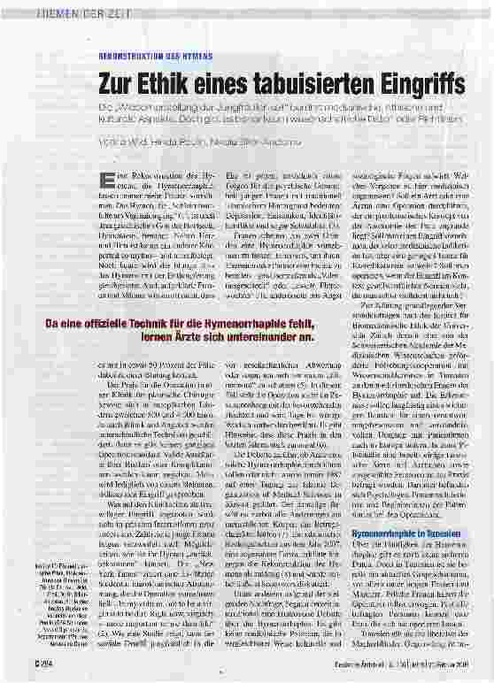 Vorschauseite 1: Zur Ethik eines tabuisierten Eingriffs