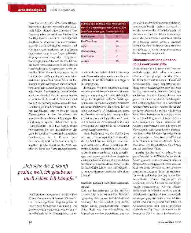 Vorschauseite 3: Die Job-Perspektive der Caritas hilft wieder auf die Beine