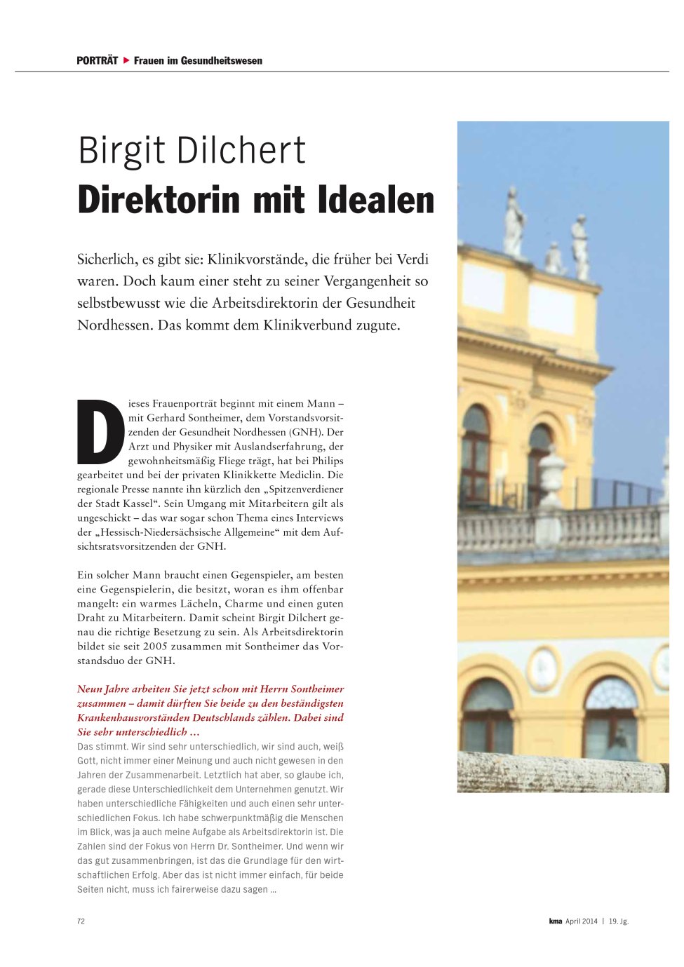 Vorschauseite 1: Direktorin mit Idealen
