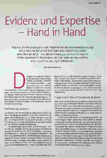 Vorschauseite 2: Evidenz und Expertise - Hand in Hand