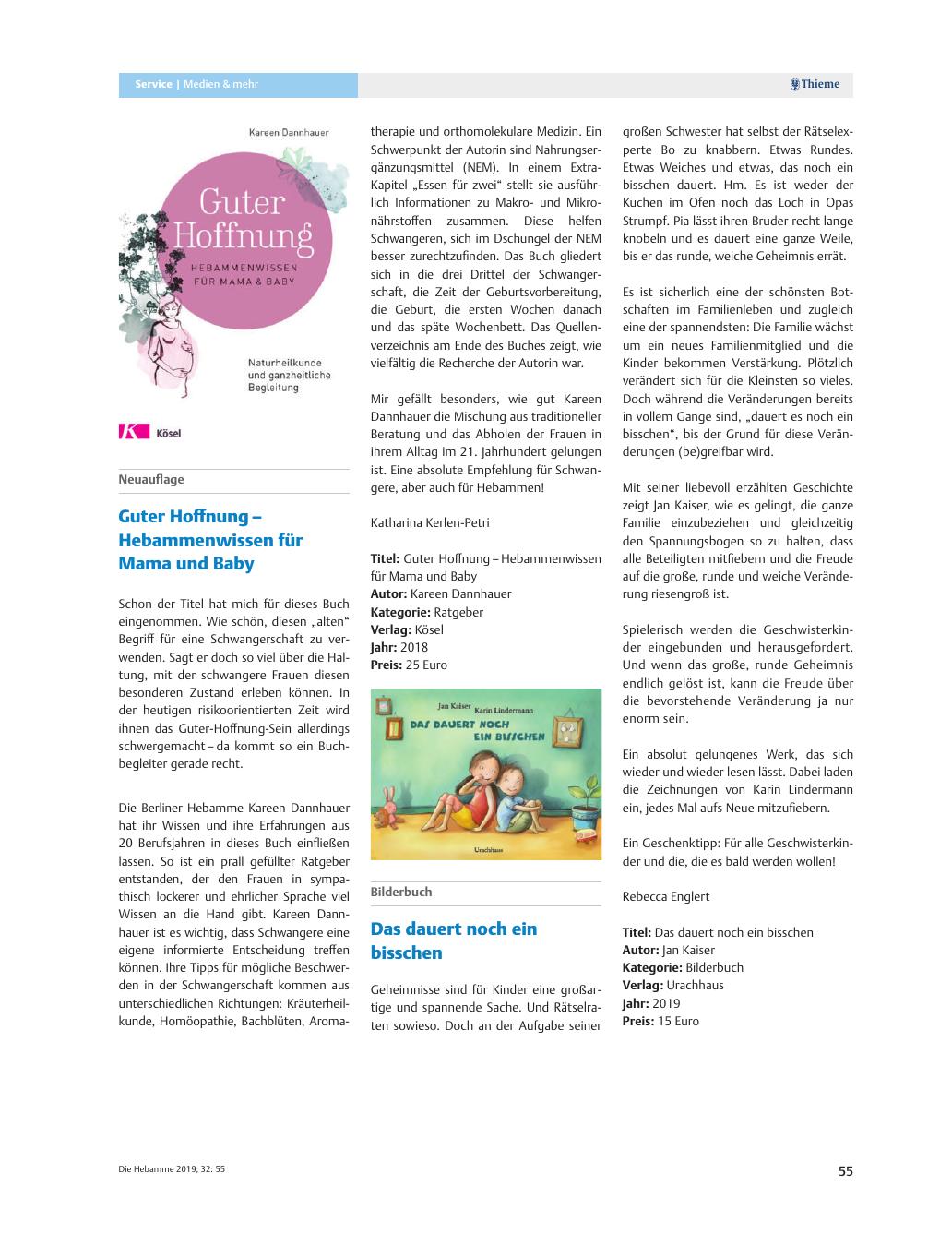 Vorschauseite 1: Guter Hoffnung – Hebammenwissen für Mama und Baby