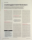 Vorschauseite 1: Unabhängigkeit bleibt Markenkern.