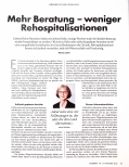 Vorschauseite 2: Mehr Beratung - weniger Rehospitalisationen