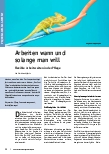 Vorschauseite 1: Arbeiten wann und solange man will. Flexible Arbeitszeiten in der Pflege.