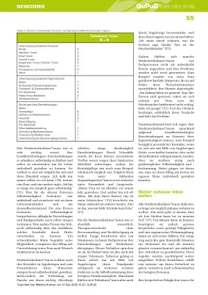 Vorschauseite 5: Abhängigkeit akzeptieren, um Selbstständigkeit zu wahren – Erfahrungen und Bedürfnisse zu Hause lebender, chronisch erkrankter, älterer Menschen: eine qualitative Studie