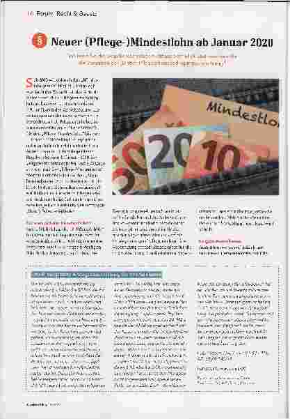 Vorschauseite 1: Neuer (Pflege-)Mindestlohn ab Januar 2020