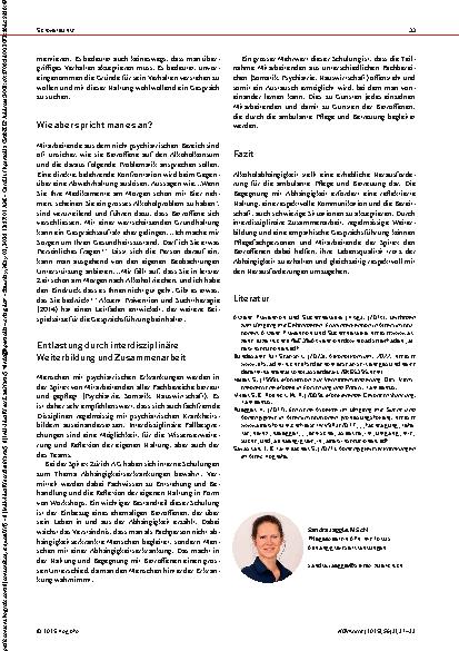 Vorschauseite 3: Ambulante Pflege von Menschen mit Abhängigkeitserkrankungen Balance finden zwischen Autonomie, Fürsorge und Ohnmach
