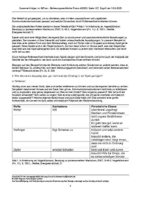 Vorschauseite 4: Kommunikationsmuster – Psychologische Spiele – Transaktionsanalyse im Betreueralltag