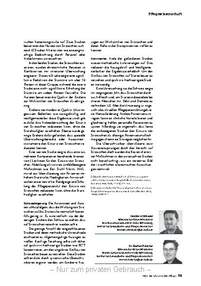 Vorschauseite 2: Helfen Sitzwachen?