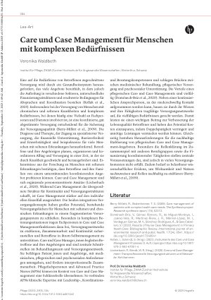 Vorschauseite 1: Care und Case Management für Menschen mit komplexen Bedürfnissen