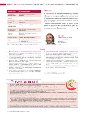 Vorschauseite 3: Anomalien und Normvarianten – Interne Veränderungen 2. 33: Milzhämangiome