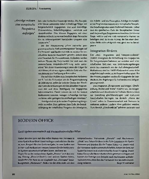 Vorschauseite 2: Europa ermöglicht Engagement