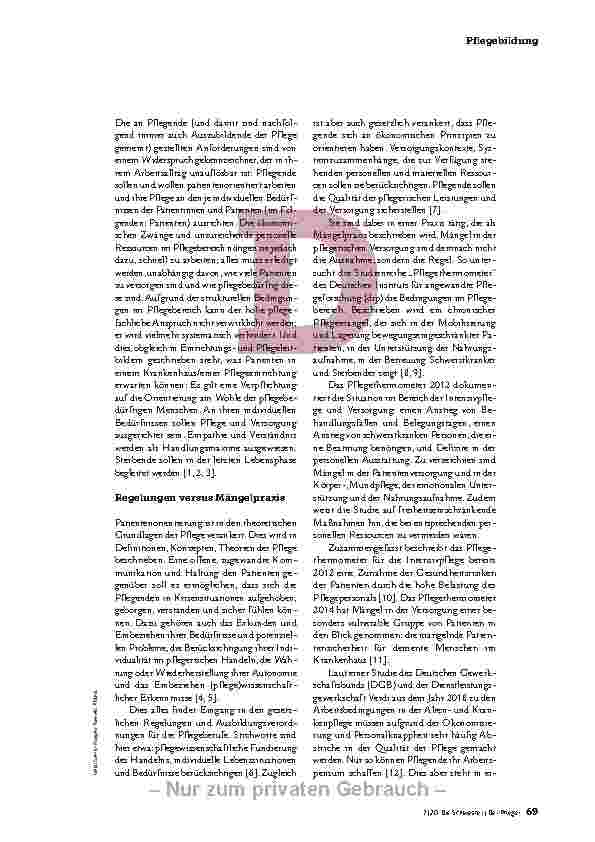 Vorschauseite 2: PFLEGENDE MACHEN SICH KALT