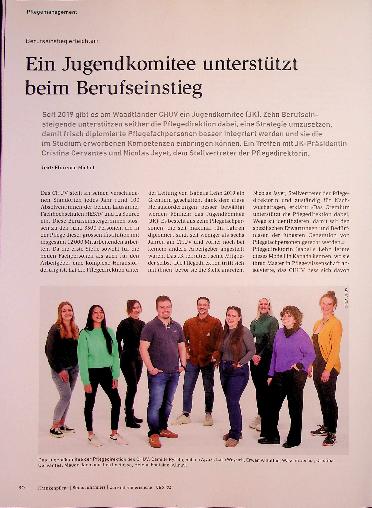 Vorschauseite 1: Ein Jugendkomitee unterstützt beim Berufseinstieg.