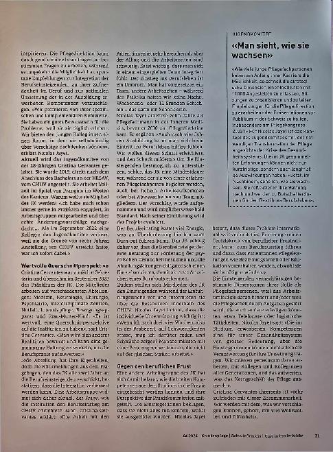 Vorschauseite 2: Ein Jugendkomitee unterstützt beim Berufseinstieg.